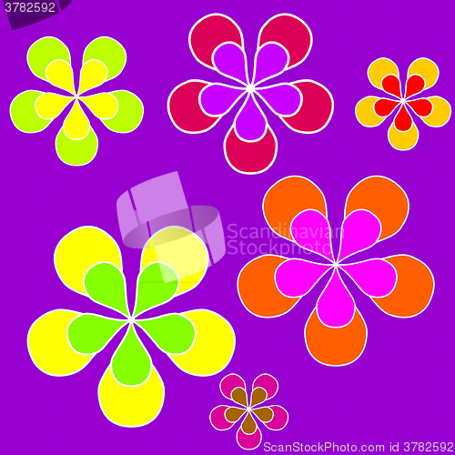 Image of Floral sixties background