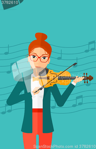 Image of Woman playing violin.