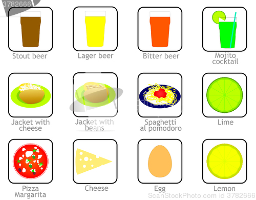 Image of Food and drink icons
