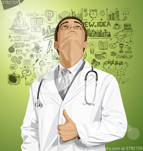 Image of Vector Doctor With Stethoscope