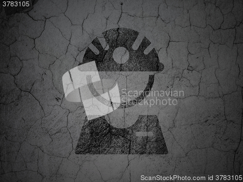 Image of Industry concept: Factory Worker on grunge wall background