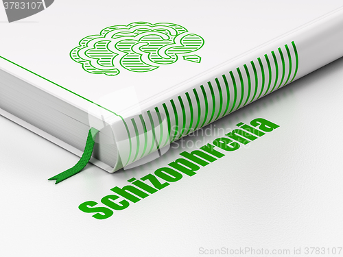 Image of Healthcare concept: book Brain, Schizophrenia on white background