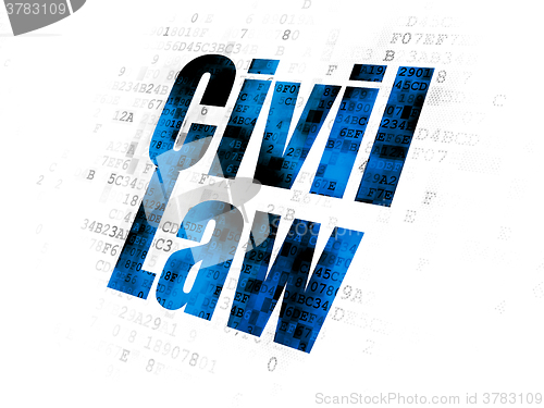 Image of Law concept: Civil Law on Digital background