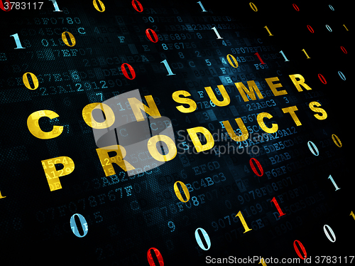 Image of Finance concept: Consumer Products on Digital background