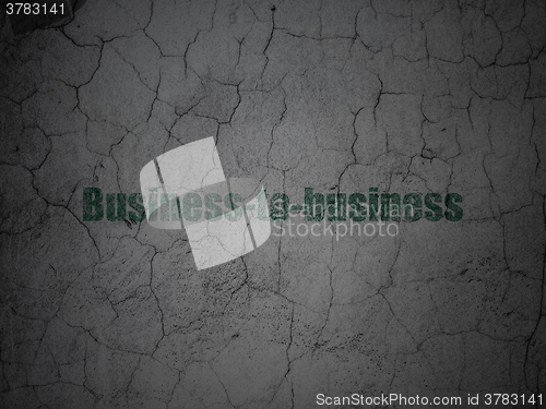 Image of Finance concept: Business-to-business on grunge wall background