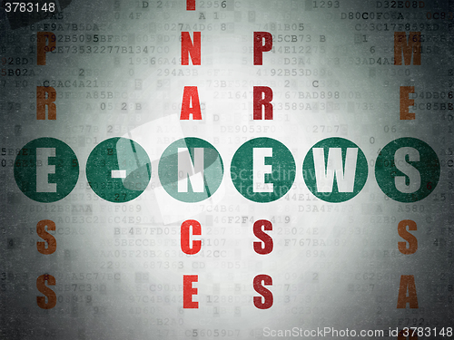 Image of News concept: E-news in Crossword Puzzle