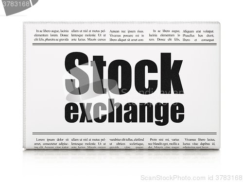 Image of Finance concept: newspaper headline Stock Exchange