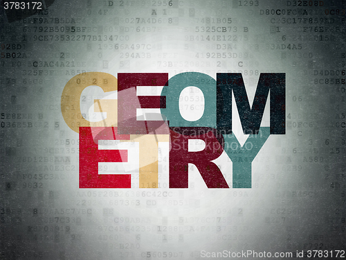 Image of Learning concept: Geometry on Digital Paper background