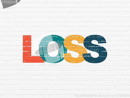 Image of Finance concept: Loss on wall background