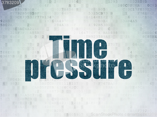 Image of Time concept: Time Pressure on Digital Paper background
