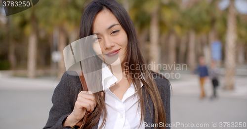 Image of Thoughtful attractive young woman