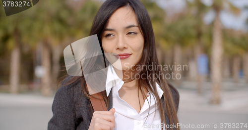 Image of Thoughtful attractive young woman