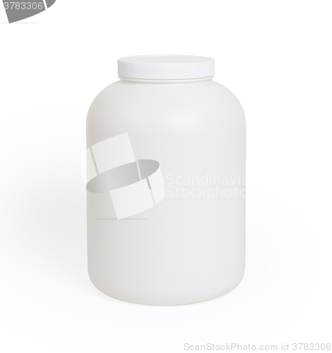 Image of Can of protein or gainer powder isolated