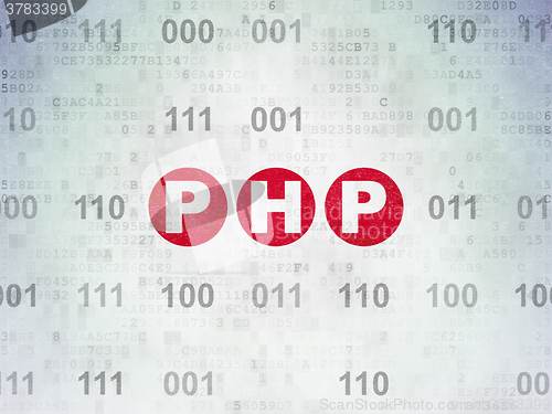 Image of Software concept: Php on Digital Paper background