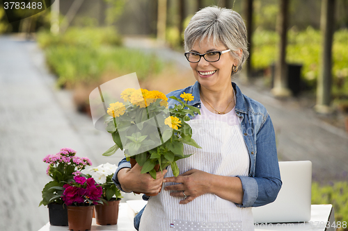 Image of Working in a flower shop