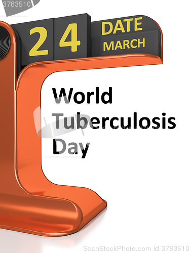 Image of vintage calendar World Tuberculosis Day