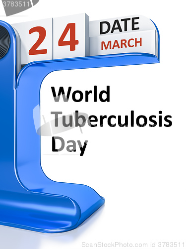 Image of vintage calendar World Tuberculosis Day