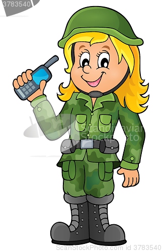 Image of Female soldier theme image 1
