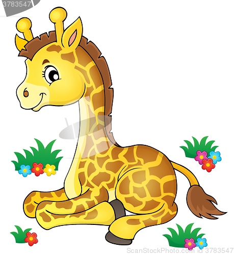 Image of Young giraffe theme image 1