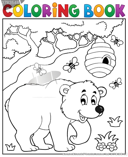 Image of Coloring book bear theme 3