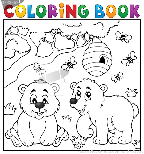 Image of Coloring book bear theme 4