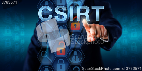 Image of Security Manager Pressing CSIRT