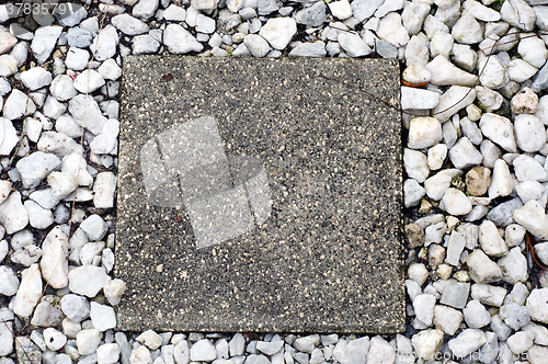 Image of cement stepping stone