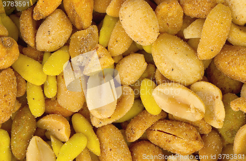 Image of Fresh mixed salted nuts for backgrounds