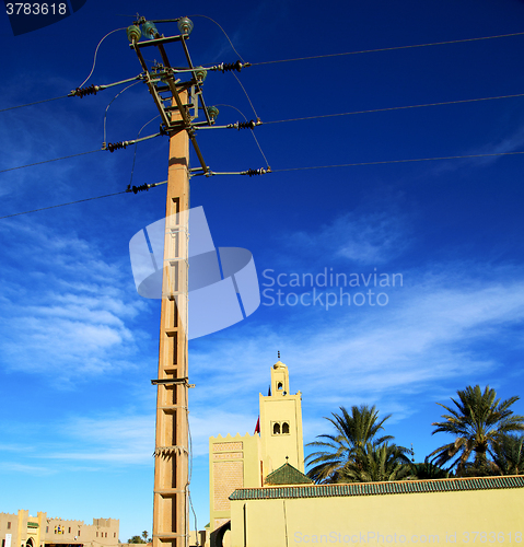 Image of  the history  symbol  in morocco  africa  minaret religion and  