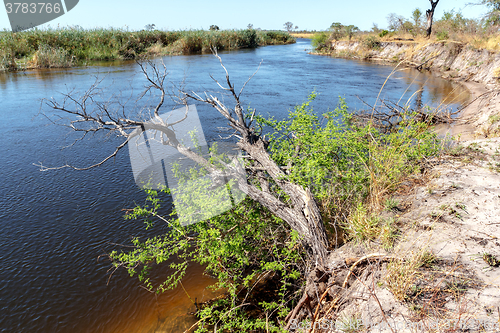 Image of African landscape with river