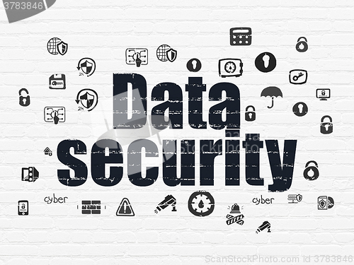 Image of Protection concept: Data Security on wall background