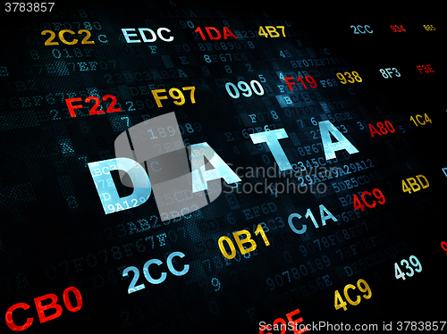 Image of Information concept: Data on Digital background