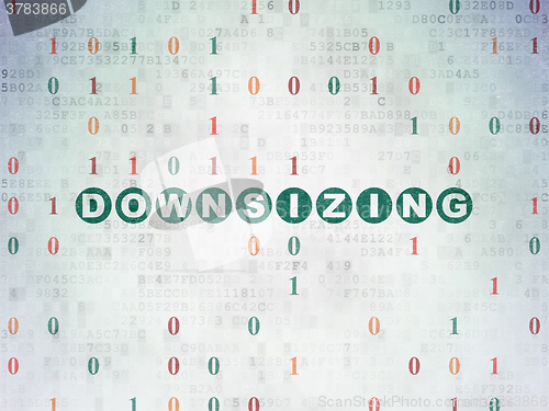 Image of Business concept: Downsizing on Digital Paper background