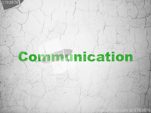 Image of Advertising concept: Communication on wall background