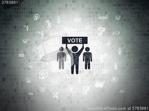 Image of Political concept: Election Campaign on Digital Paper background