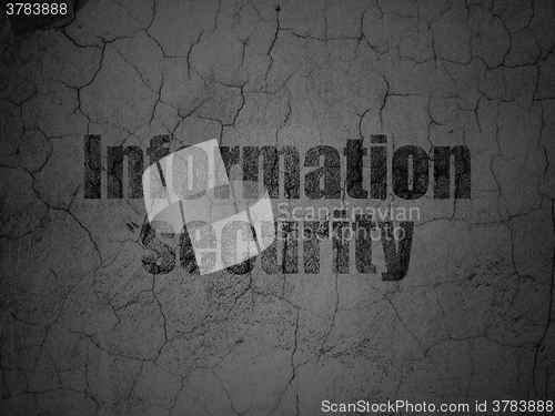 Image of Protection concept: Information Security on grunge wall background