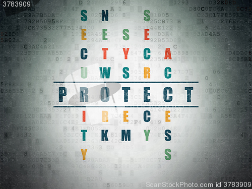 Image of Safety concept: Protect in Crossword Puzzle