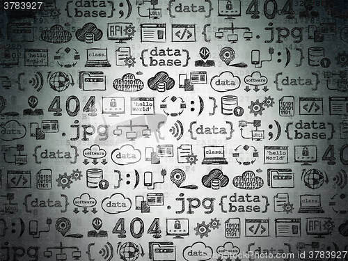 Image of Digital background: Digital Paper with  Hand Drawn Programming Icons