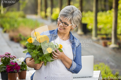 Image of Working in a flower shop