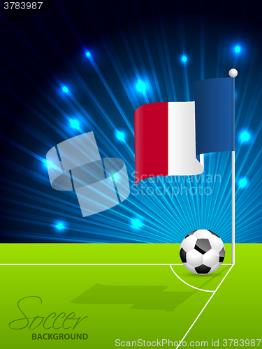 Image of Soccer ball and french flag