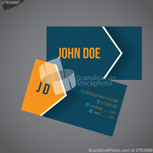 Image of Modern business card with arrow design