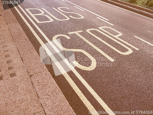 Image of  Bus stop sign vintage