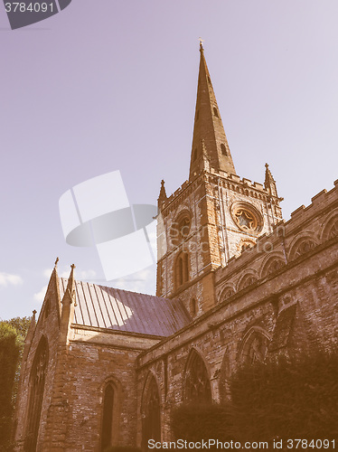 Image of Holy Trinity church in Stratford upon Avon vintage