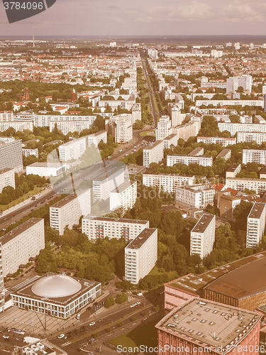 Image of Berlin aerial view vintage