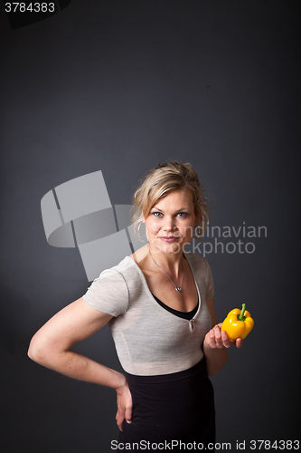 Image of Cute blond girl shot in studio