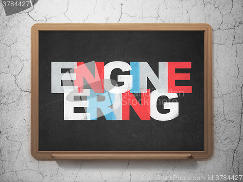 Image of Science concept: Engineering on School Board background