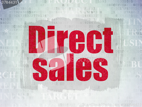 Image of Marketing concept: Direct Sales on Digital Paper background