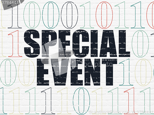 Image of Finance concept: Special Event on wall background
