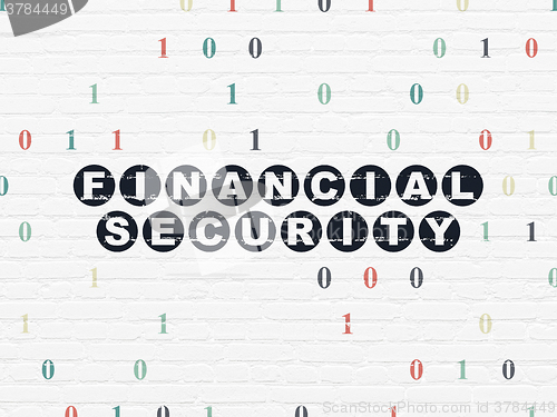 Image of Security concept: Financial Security on wall background