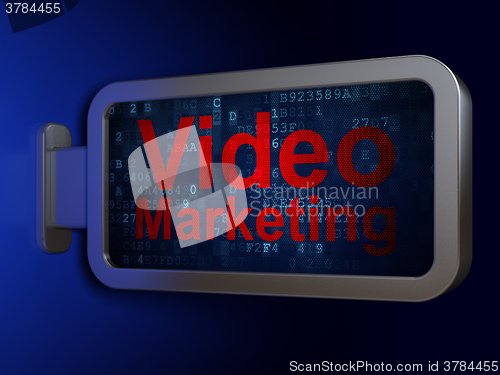 Image of Advertising concept: Video Marketing on billboard background
